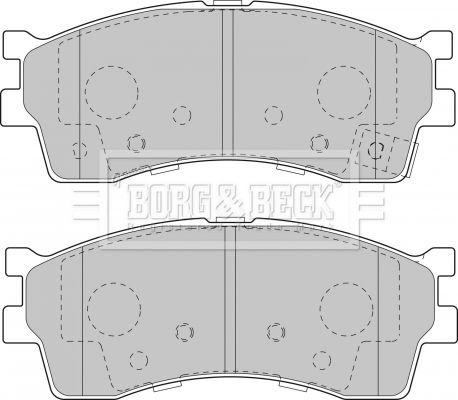 BORG & BECK Комплект тормозных колодок, дисковый тормоз BBP1792